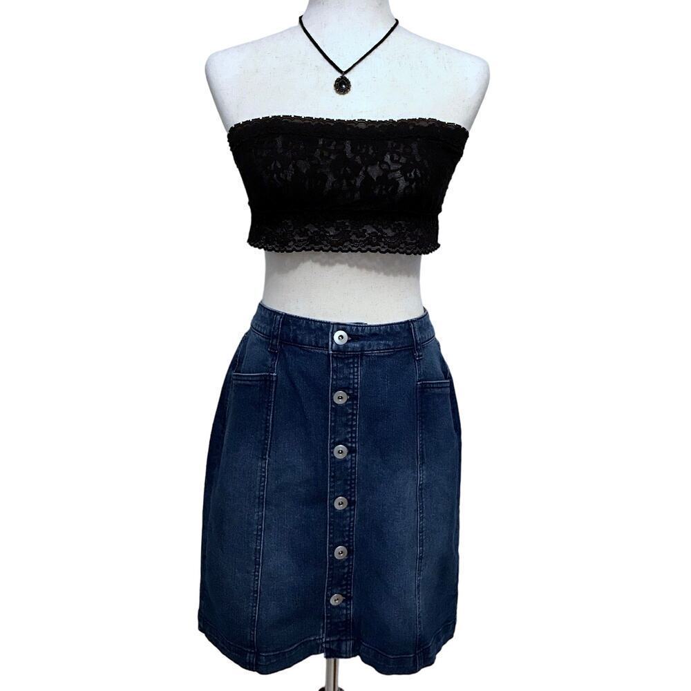 Style & Co NWT Medium Wash Mini Jean Skirt Women 4